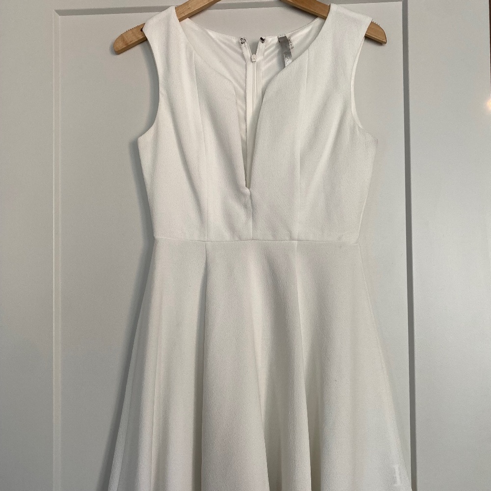 White Mini Fit/Flare Dress